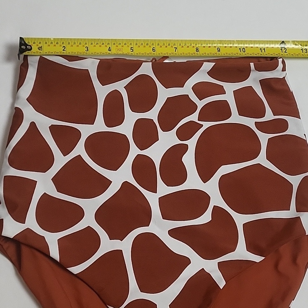 Coral Reef Swim Giraffe Print Two Piece High Waisted Halter Bikini Swims… - Picture 14 of 15